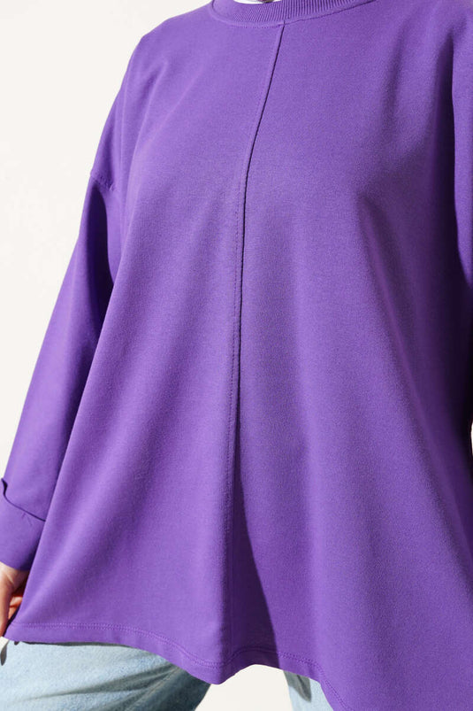 تونيك مزدوج الأكمام مزين بحبل أرجواني