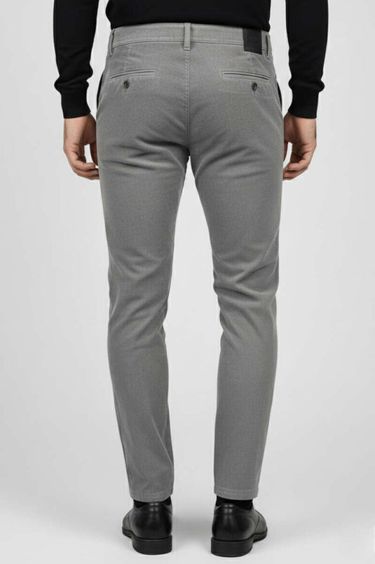 Pantalon homme en velours boutonné, gris foncé