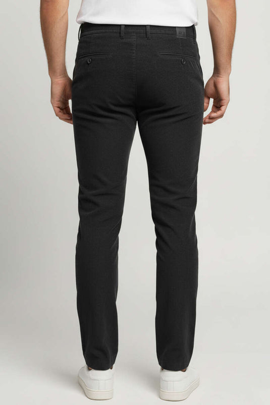 Pantalon homme en velours noir à boutons