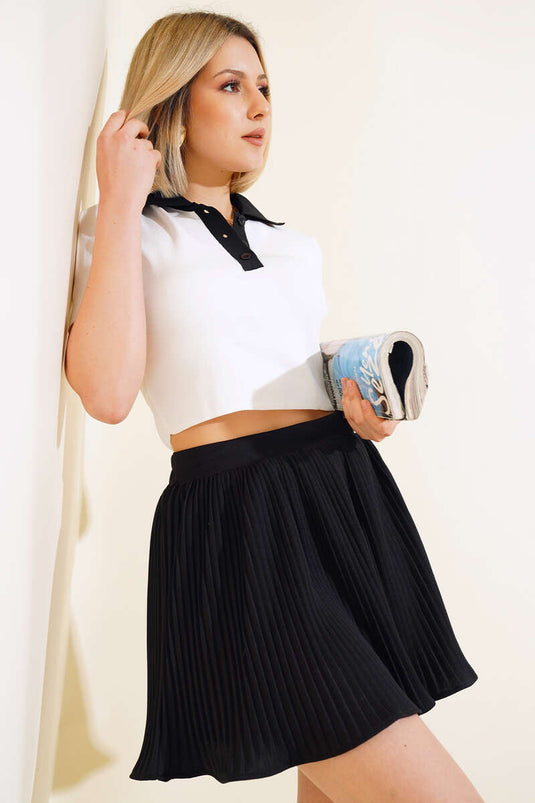 Body Col Polo Boutonné Blanc