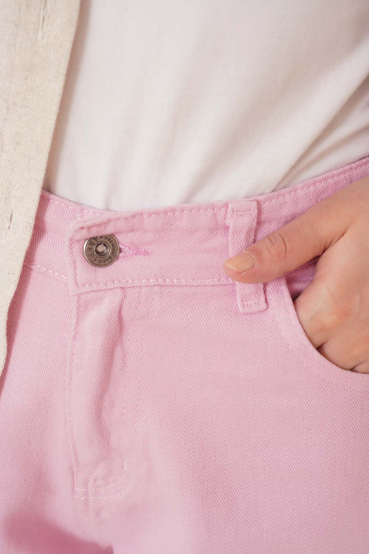 Rechte Boyfriend roze broek