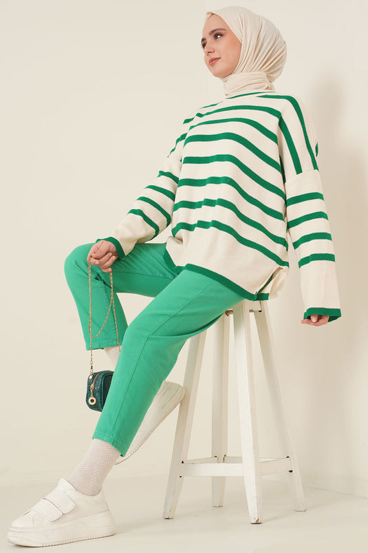 Straight Boyfriend Green Pants