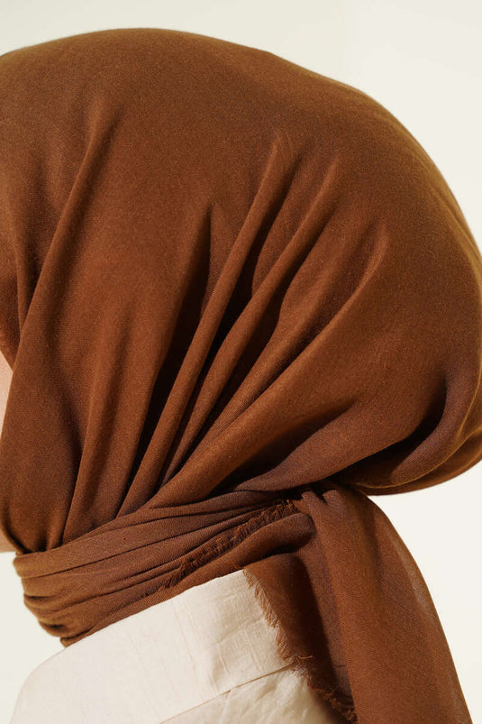 Foulard en coton Düz Flamu marron clair