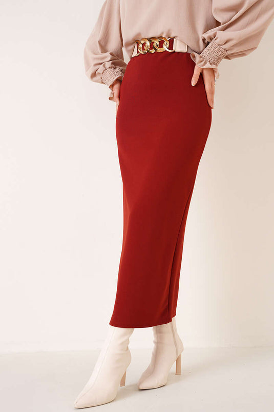 تنورة قلم رصاص مستقيمة