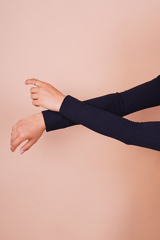 Plain Black Modest Sleeve