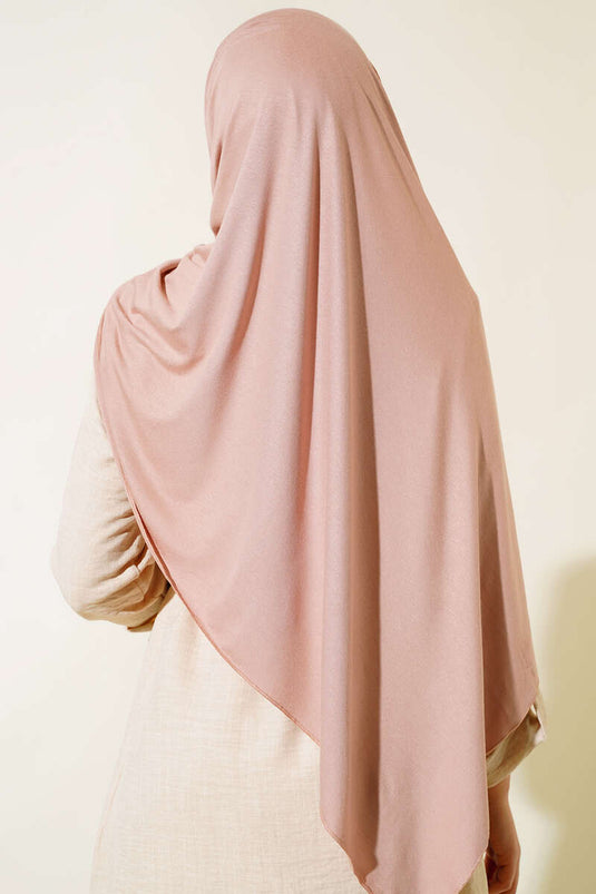 Châle en coton peigné uni rose