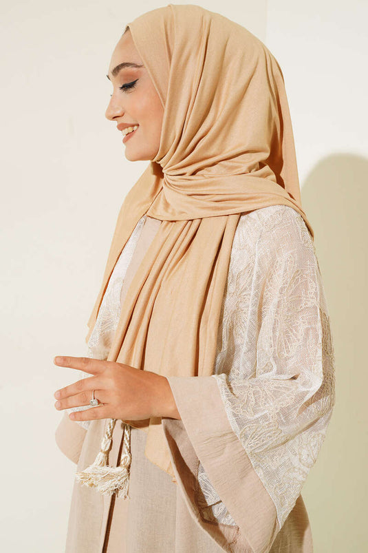 Düz Penye Şal Latte