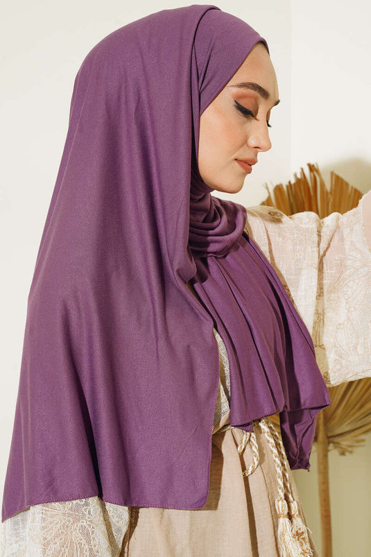 Düz Penye Şal Mor