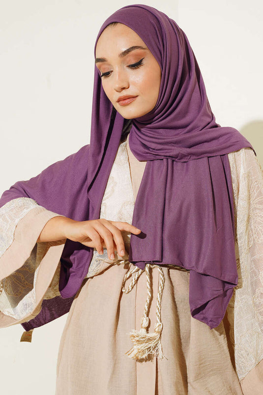 Düz Penye Şal Mor