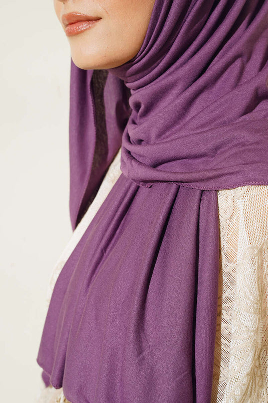 Düz Penye Şal Mor