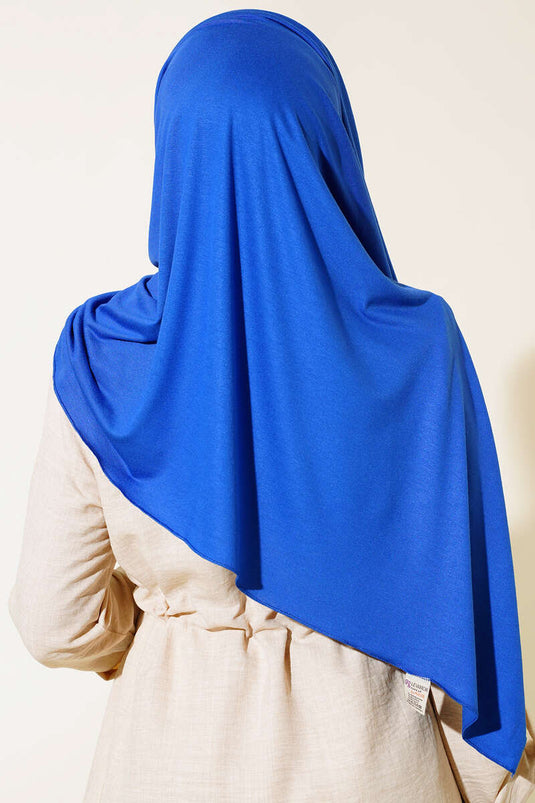 Châle Sax en coton peigné uni