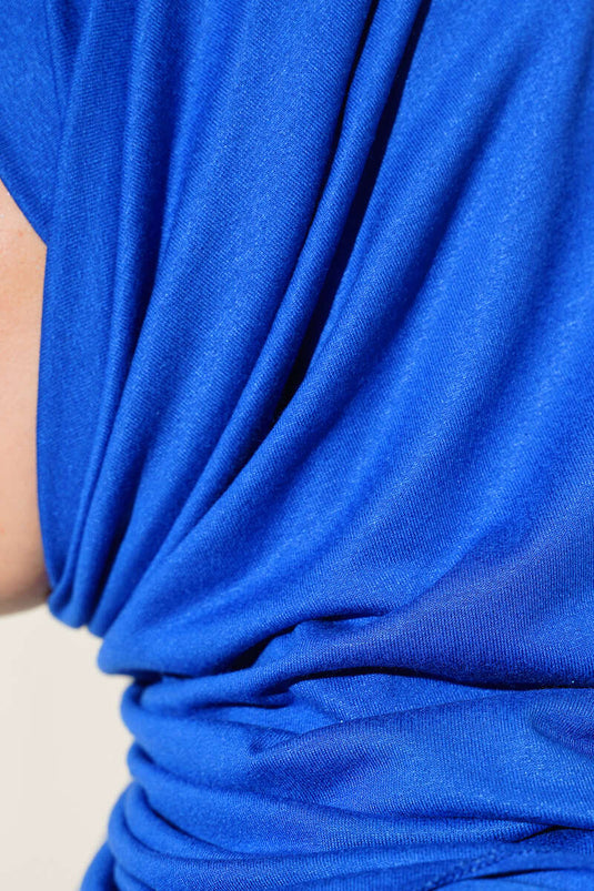 Châle Sax en coton peigné uni