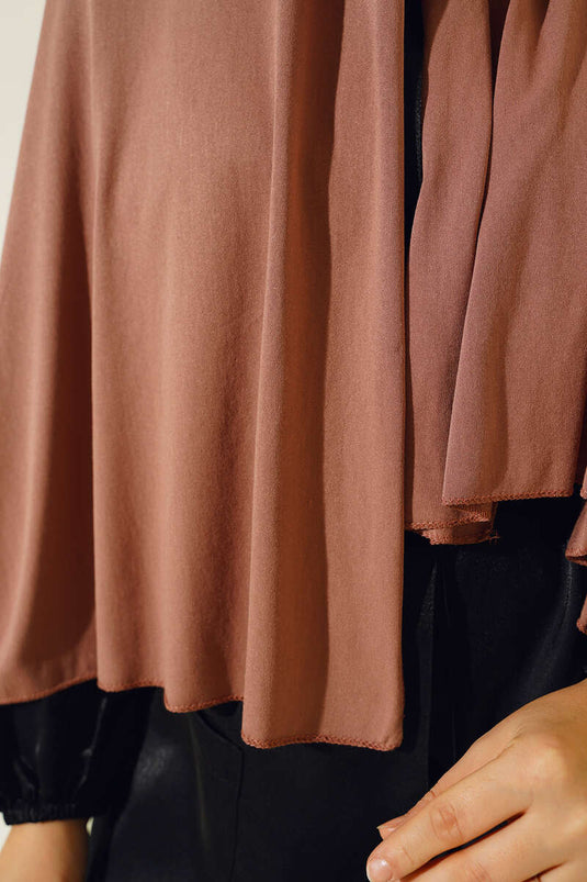 Châle Coton Peigné Uni Cannelle