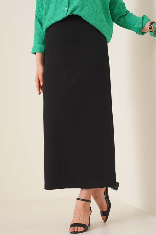 Jupe crayon noire unie