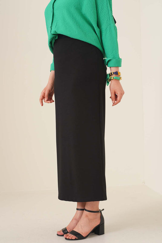 Jupe crayon noire unie