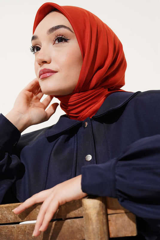 Düz Soft Eşarp Kiremit -98