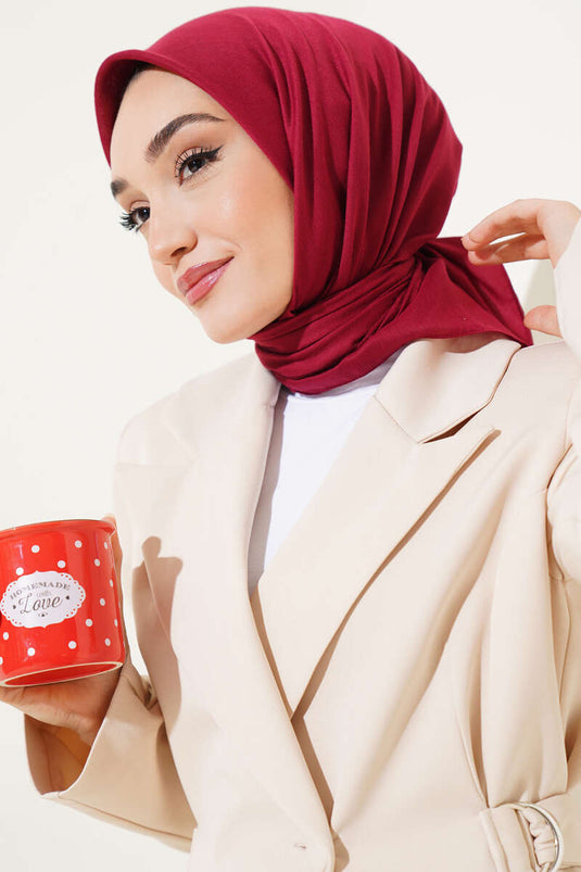 Düz Soft Eşarp Nar Çiçeği -83