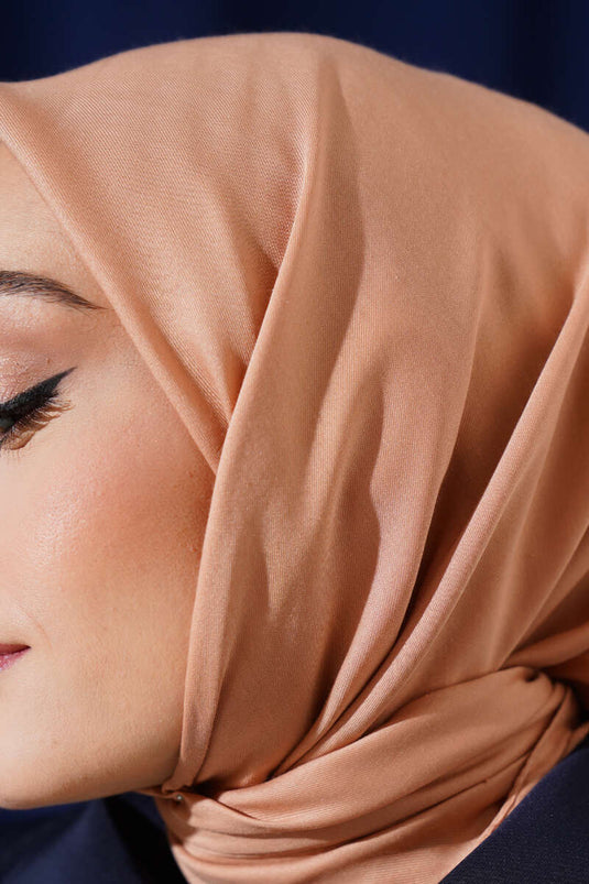 Écharpe douce unie couleur pêche -136