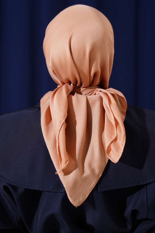 Écharpe douce unie couleur pêche -136