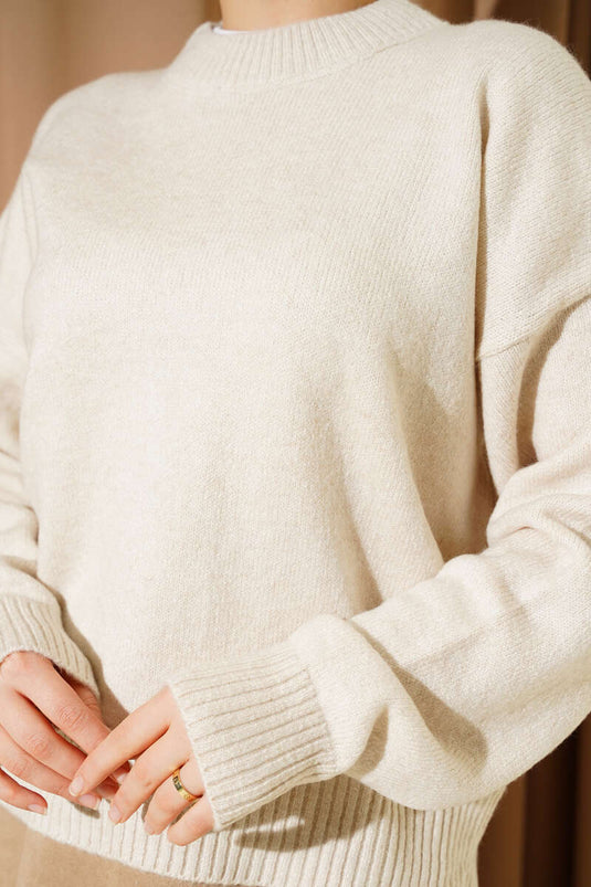 Düz Yumoş Triko Kazak Taş