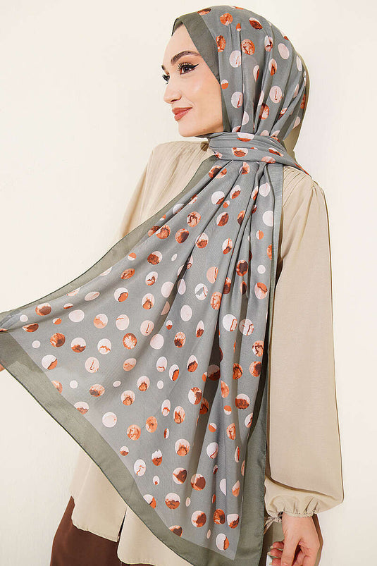 Foulard à motif pois Ebruli kaki