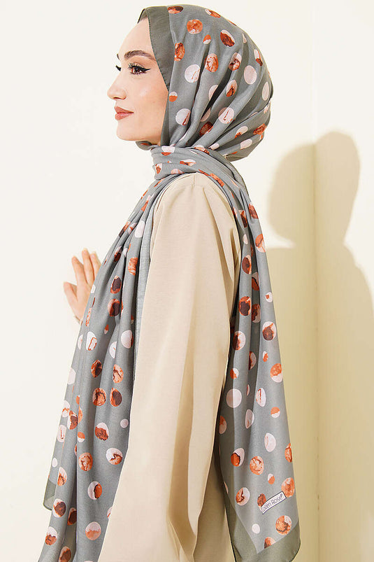 Foulard à motif pois Ebruli kaki