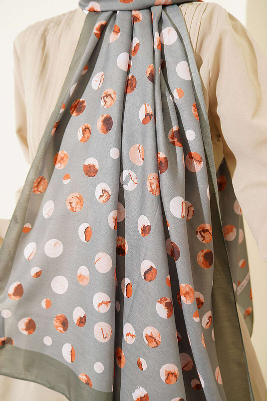 Foulard à motif pois Ebruli kaki