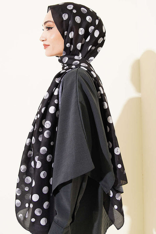 Foulard à motif pois Ebruli noir