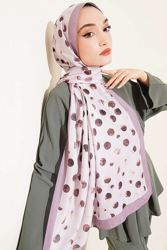 Foulard à motif pois Ebruli couleur vison