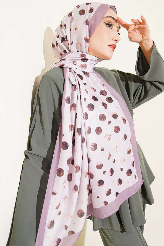 Foulard à motif pois Ebruli couleur vison