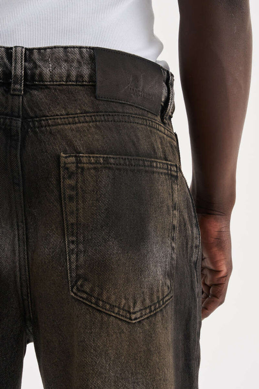 Efektli Baggy Erkek Kot Pantolon Antrasit