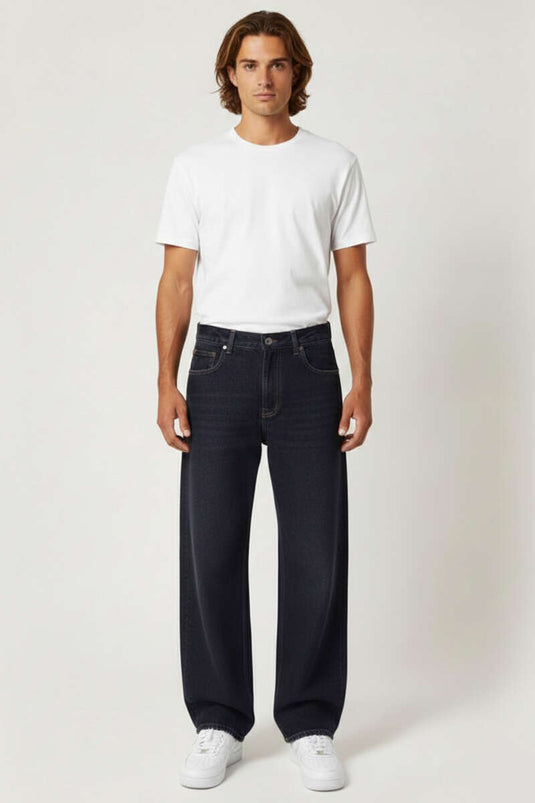 Efektli Baggy Erkek Kot Pantolon Kot