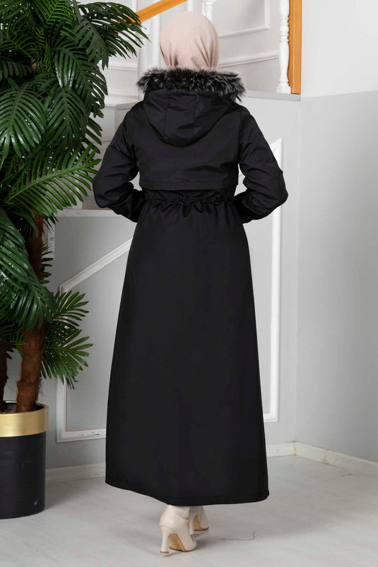 Manteau Hijab à capuche Eflin noir