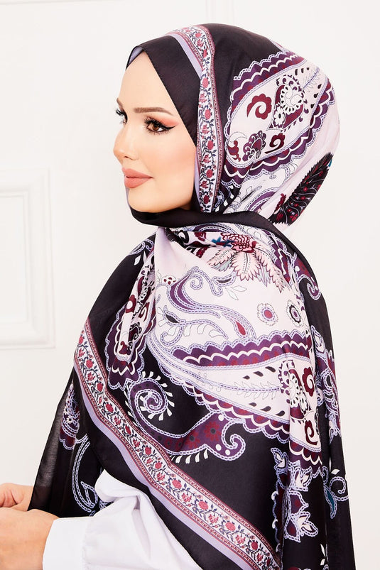 Efsun Pattern Soft Shawl -7