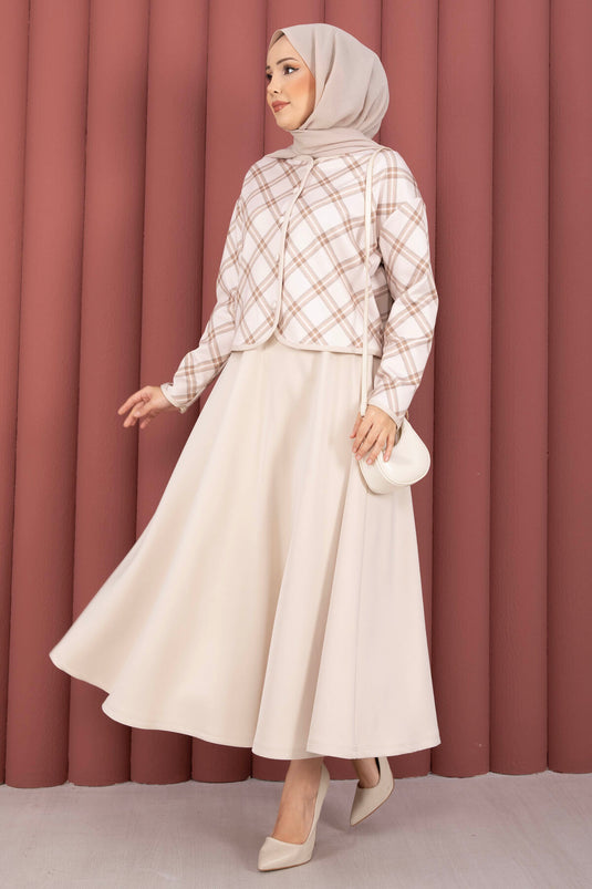 طقم جاكيت وتنورة قصيرة إيكوز بيج