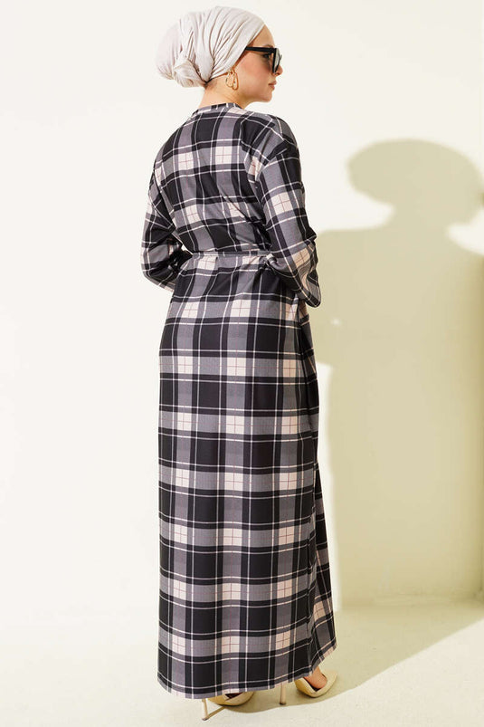 Robe à ceinture en corde Ekoseli noire