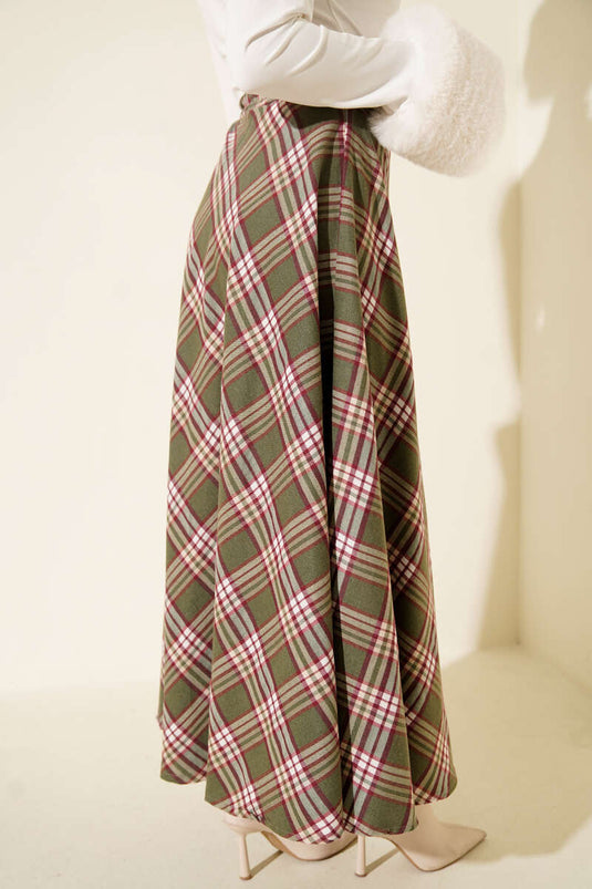 تنورة إيكوسيلي كلوش باللون الكاكي