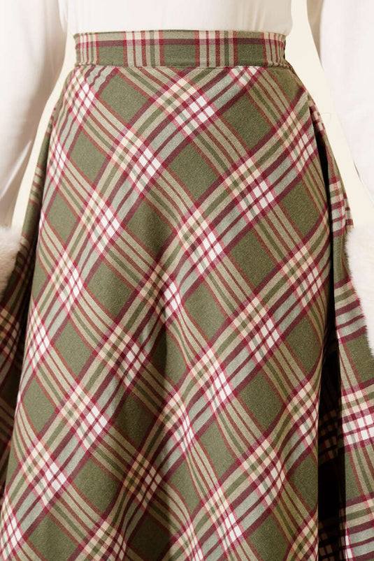 تنورة إيكوسيلي كلوش باللون الكاكي