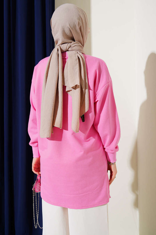 Tunique imprimée deux fils Elegance rose