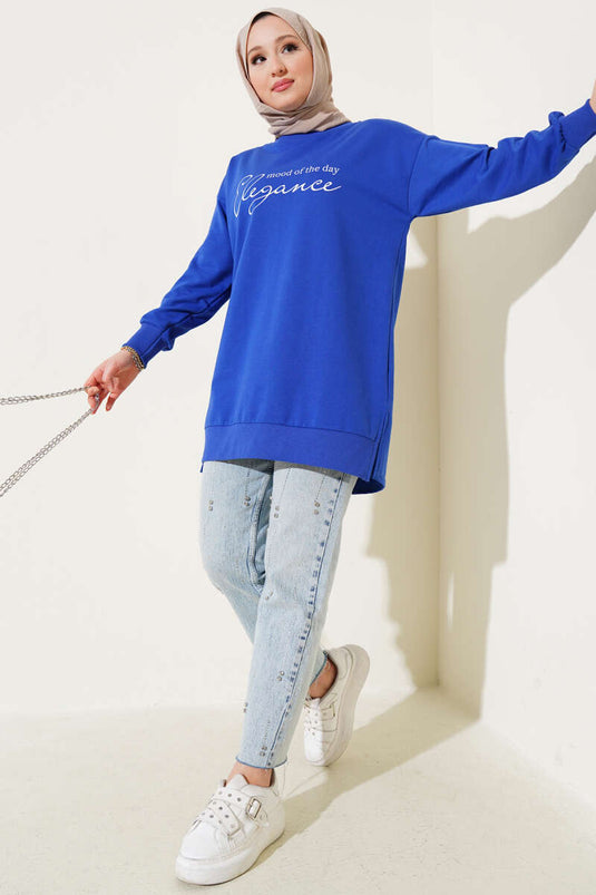 تونيك أنيق مطبوع بخيطين ساكسفون