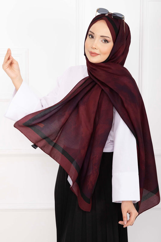 سلسلة الأوشحة المزخرفة الأنيقة باللون القرمزي