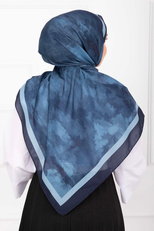 Serie di scialli con motivo Elegance Blu scuro