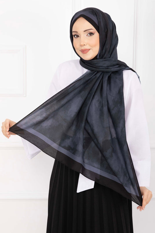 Elegantie Patroonsjaal Serie Zwart