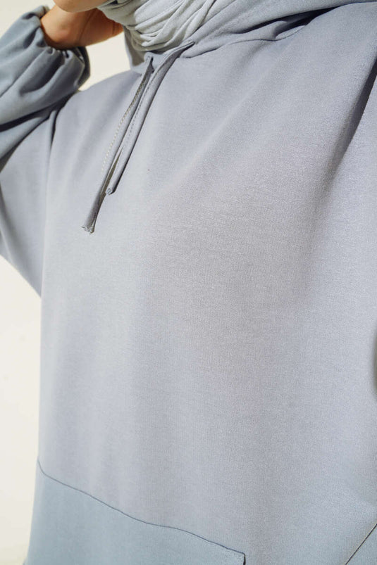 Hooded Oversize Sweat Slate Gray