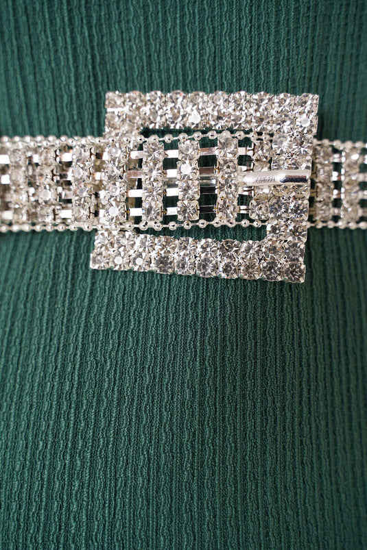 Dünner Silbergürtel mit Diamanten