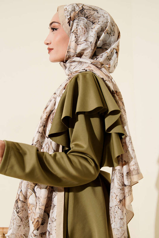 Elora Series Patterned Modal Scarf Beige