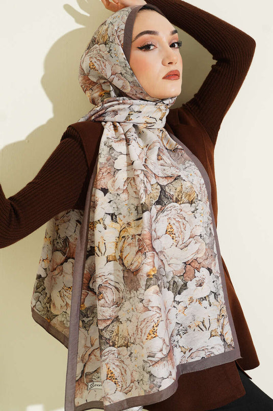 وشاح مودال بنقوش من سلسلة إيلورا، بني فاتح