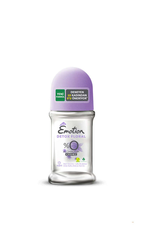 Emotion Detox Floral 0% Aluminum Free Vegan Women's Roll-on Deodorant 50 ml