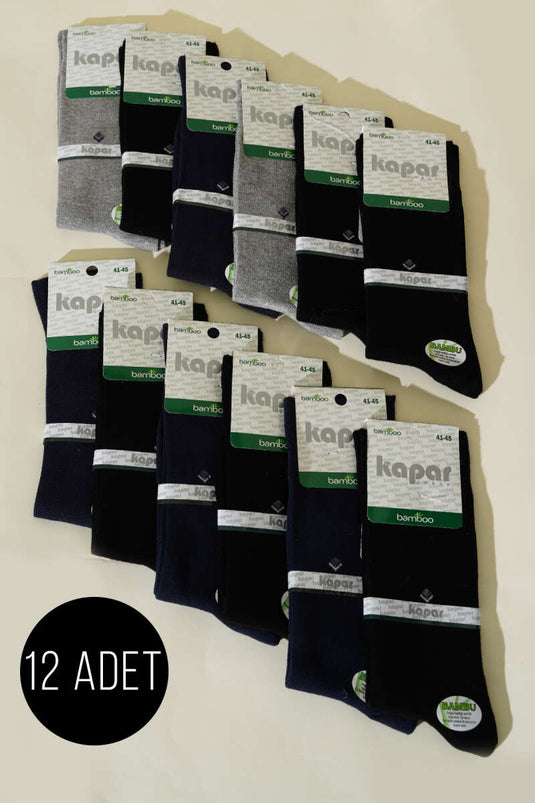 Men's 12-Pack Bamboo Seamless Ankle Socks Assortment 1