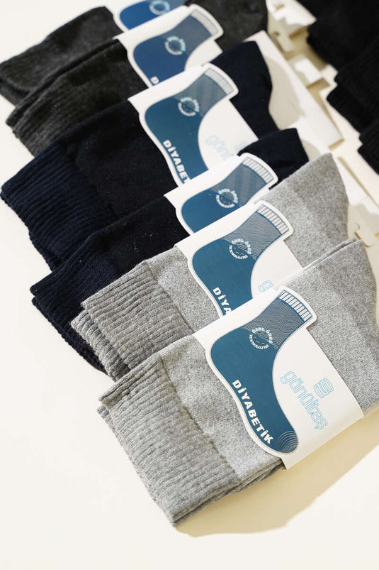 Men's 12-Pack Bamboo Diabetic Socks Assortment 1